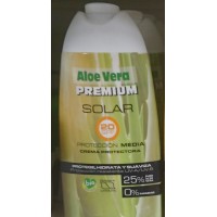 Aloe Vera Premium - Solar 20SPF Protection Media 25% Aloe Vera Sonnencreme 250ml produziert auf Gran Canaria