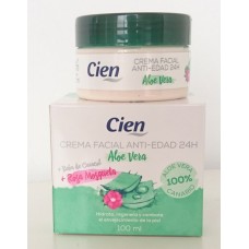 Cien - Crema Facial Anti-Edad Aloe Vera Rosa Mosqueta Baba de Caracol 100ml produziert auf Teneriffa