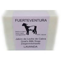 Jabon Fuerteventura - Jabon de Leche de Cabra y Lavanda Lavendel Ziegenmilchseife mit Lavendel 110g produziert auf Fuerteventura