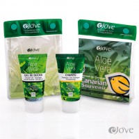 eJove - Aloe Vera Bolsa Set Gel de Ducha + Champu 2x 50ml Set produziert auf Gran Canaria