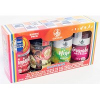 Guachinerfe - Exotic Pack Mermelade Pimiento, Higo, Guayaba, Savia de Palma Marmeladen-Set 4 Gläser 440g produziert auf Teneriffa