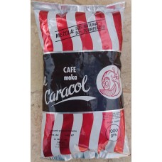 Cafe el Caracol - Café Moka el Caracol Mezcla 50/50 Grano Röstkaffee ganze Bohnen 1kg Tüte produziert auf Teneriffa