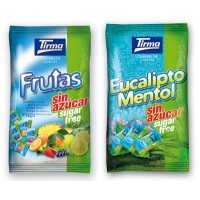 Tirma - Eucalipto Mentol sin azucar Eukalyptus-Bonbons zuckerfrei 150g Tüte produziert auf Gran Canaria