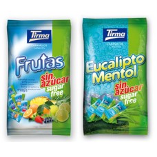 Tirma - Eucalipto Mentol sin azucar Eukalyptus-Bonbons zuckerfrei 150g Tüte produziert auf Gran Canaria