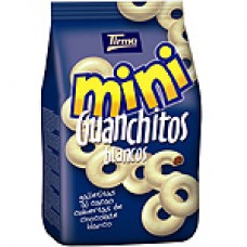 Tirma - Mini Guanchitos weisse Schokoringe 125g produziert auf Gran Canaria