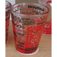 Arehucas - Chupito Modelo 1 Schnapsglas schwarz-rot 20ml