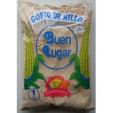 Buen Lugar - Gofio de Millo natural sin gluten Maismehl geröstet glutenfrei 1kg Tüte produziert auf Gran Canaria