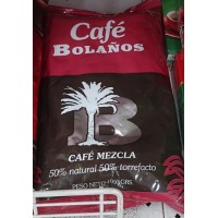 Cafe Bolanos - Cafe Molido de Tueste Natural 50% Torrefacto 50% Kaffee ganze Bohnen 1kg Tüte produziert auf Gran Canaria