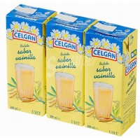 Celgan - Leche Batido Sabor Vainilla Vanillemilch 3x 200ml Tetrapack produziert auf Teneriffa