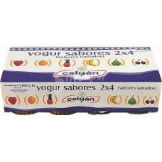 Celgan - Yogur Sabores gemischt (2x 4) 8x 125g Becher produziert auf Teneriffa (Kühlware)