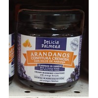 Delicia Palmera - Arandanos Confitura Cremosa con Hilos de Naranja Blaubeer-Konfitüre 212g Glas produziert auf La Palma