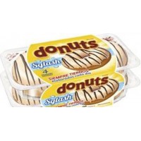 Bimbo - Donuts Blanco weißer Schokoüberzug, Schokofüllung 4 Stück 4x65g produziert auf Gran Canaria