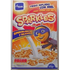 Emicela - Sparkles Cereals gerösteter Weizen mit Honig Frühstücksflocken 500g produziert auf Gran Canaria