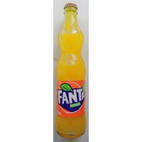 Fanta Naranja Orange Konturflasche Kronkorken Glasflasche 350ml - produziert auf Teneriffa (Tacoronte)