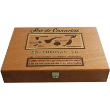 Flor de Canarias - Coronas 25 Puros Zigarren Holzschatulle produziert auf Teneriffa