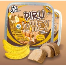 GoFood - Piru Whey extra crunch Gofio Platano Waffelröllchen Gofio-Banane 200g Becher produziert auf Teneriffa