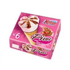 Kalise - Pivot Nata Fresa Eis 4 Stück je 70g 280g produziert auf Gran Canaria (Tiefkühl)