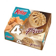 Kalise - Pivot Turròn Eis 4 Stück je 70g 280g produziert auf Gran Canaria (Tiefkühl)