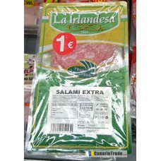 La Irlandesa - Salami Extra Wurst Scheiben 100g produziert auf Gran Canaria (Kühlware)