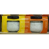 Las Salinas Pozo Izquierdo - Sal Marinas Artesanal Escamas De Sal Marina und Sal Fina Bio Salz 2x75g Glas produziert auf Gran Canaria