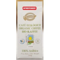 Lezzato - Café Ecologico Descafeinado Bio-Kaffee geröstet entkoffeiniert gemahlen 250g produziert auf Teneriffa