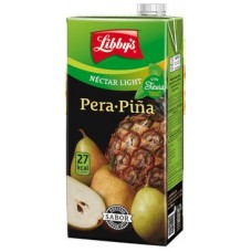 Libby's - Pera-Pina Nectar Light Stevia sin azucar Birnen-Ananas-Saft zuckerfei 1l Tetrapack produziert auf Teneriffa