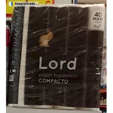 Lord - Papel higienico compacto Maxi Rollos Toilettenpapier 40 Rollen produziert auf Teneriffa