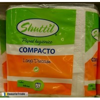 Shuttil - Compacto Papel Higienico Toilettenpapier 4 Rollen produziert auf Gran Canaria