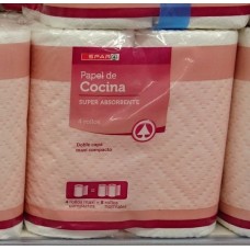 Spar - Papel de Cocina Maxi Compacto 4=8 Küchentücher 4 Wischrollen zweilagig ergiebig wie 8 Rollen produziert auf Gran Canaria (rot)