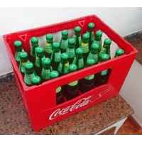 Sprite - Fresh Bajo en azucar Zitronen-Limonade kalorienreduziert Konturflasche Kronkorken 24x Glasflasche 350ml Kasten inkl. Mehrweg-Pfand produziert auf Teneriffa (Tacoronte)