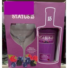 Status - 15 Bilberry Distilled Gin 5 Times Distilled 40% Vol. 700ml + Gin-Glas Set von Gran Canaria