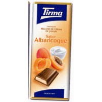 Tirma - Chocolate Sabor Albaricoque Vollmilchschokolade Aprikosencremefüllung 95g produziert auf Gran Canaria