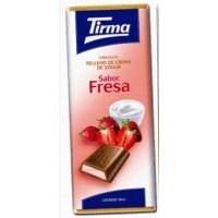 Tirma - Chocolate Sabor Fresa Milchschokolade Erdbeercremefüllung 95g produziert auf Gran Canaria