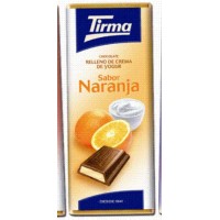 Tirma - Chocolate Sabor Naranja Vollmilchschokolade Orangencremefüllung 95g produziert auf Gran Canaria