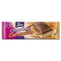 Tirma - ChocoCrem Caramelo Tafel Schokolade mit Karamell-Keksfüllung 133g produziert auf Gran Canaria